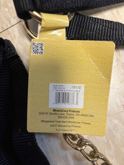 HAMILTON 1" COW HALTER W/ LEAD CHAIN