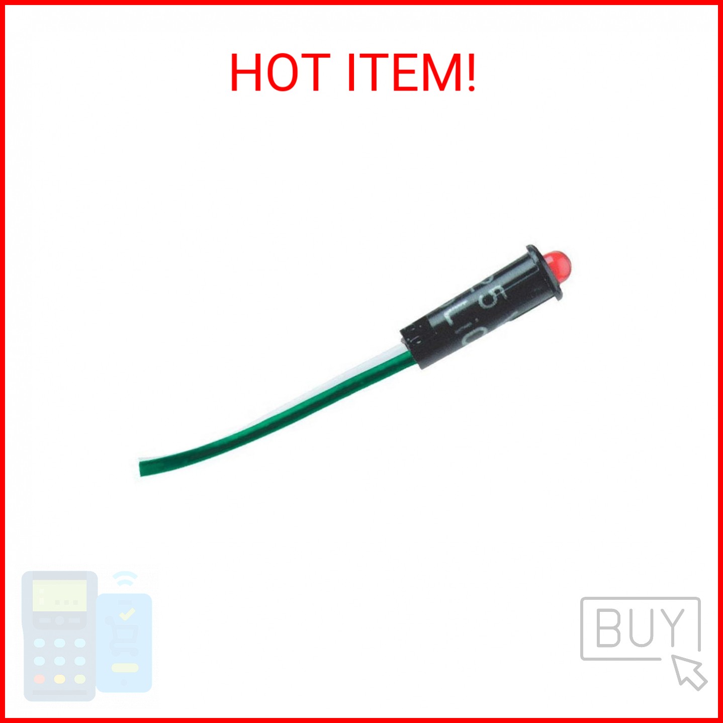 Blue Sea Systems Indicator Light, Red LED, 12/24VDC, Black/Red, 8171