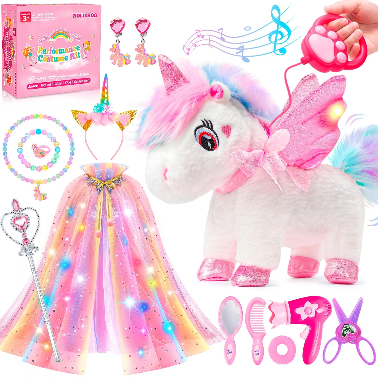 Unicorn Toys For Girls Age 4-6 Unicorns Gifts Walking Talking Singing