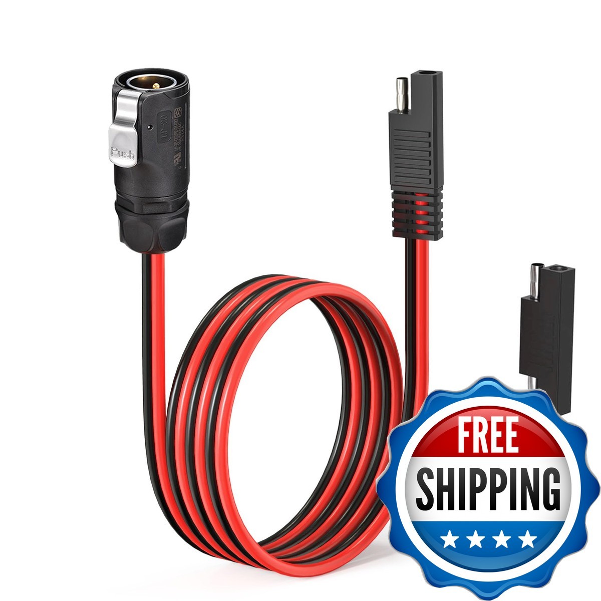 ELFCULB 2 Pin 10AWG Furion Solar Plug to SAE Connector Reverse Adapter 6FT for