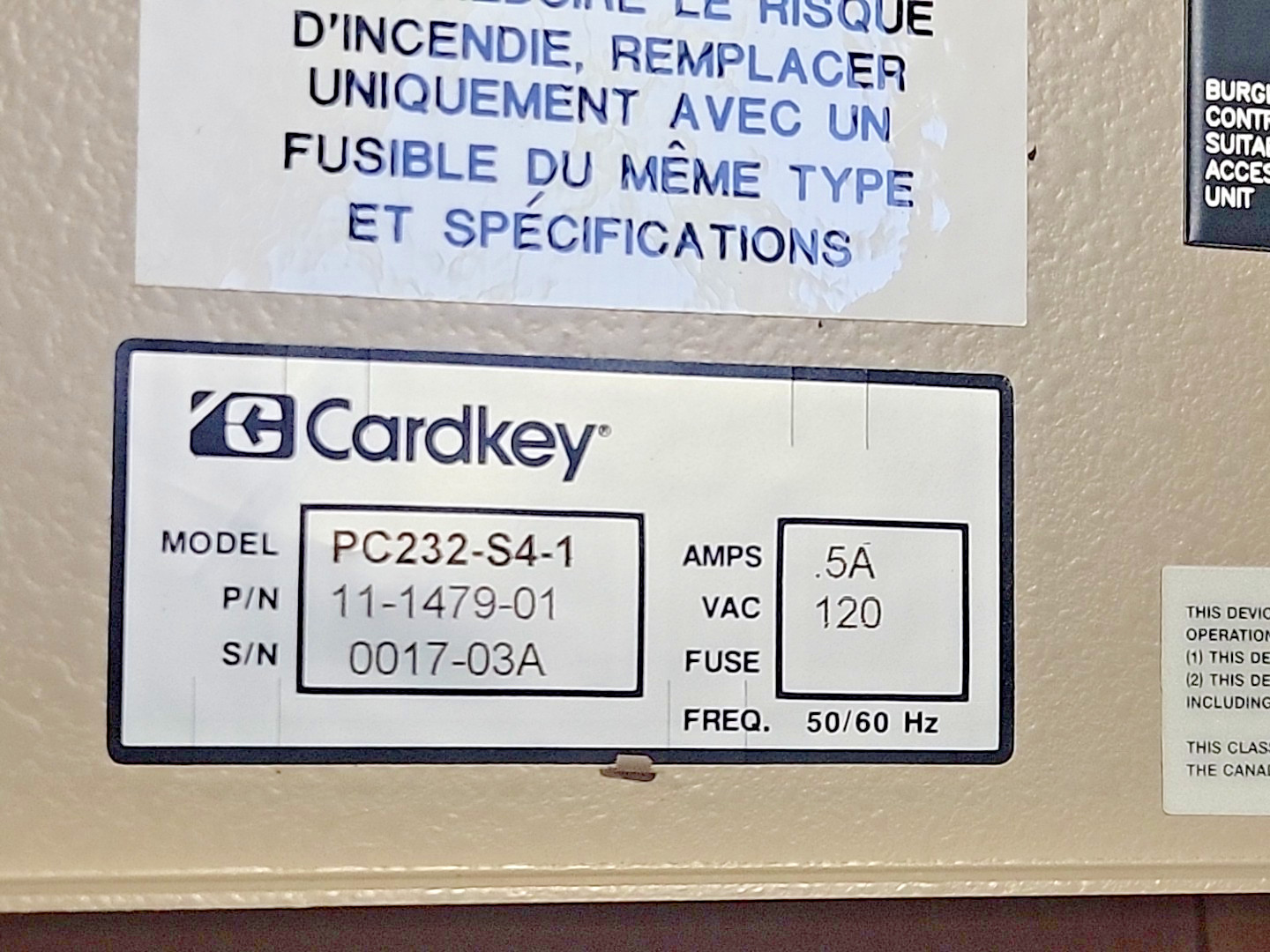 Cardkey PC232-S4-1 Smart Terminal Interface Access Control Panel Controller NEW-