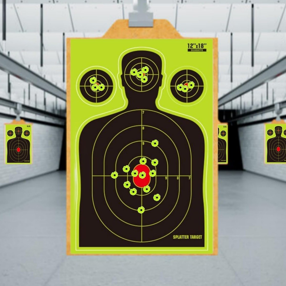 12x18in Splatter Shooting Targets - Silhouette Reactive Paper for Shooting Range