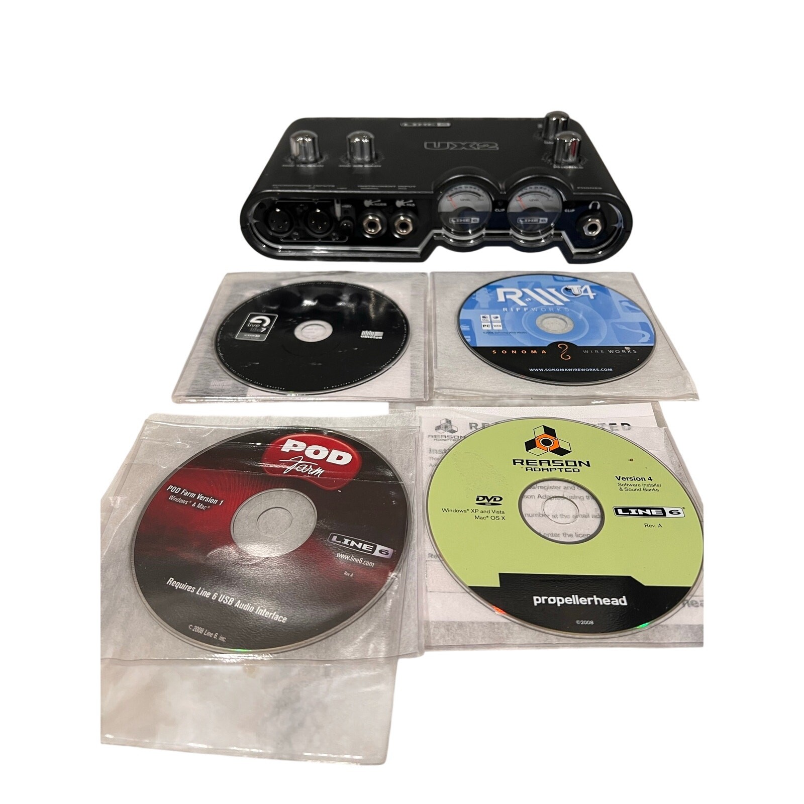 Line 6 UX2 USB Audio Interface POD Studio TonePort w/ Software Discs
