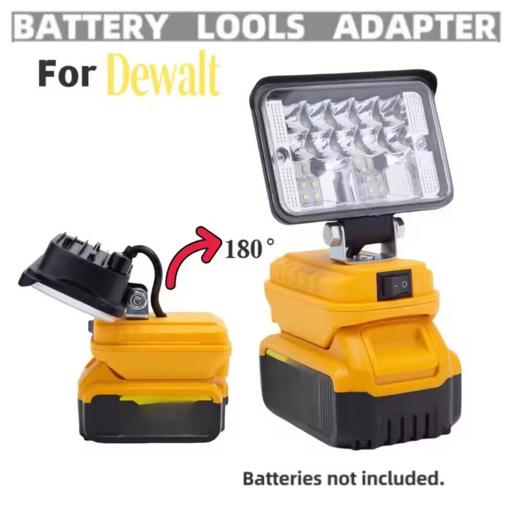 LED Work Light for Dewalt 20V Battery 90W Flood Light Torch for Workshop Camping