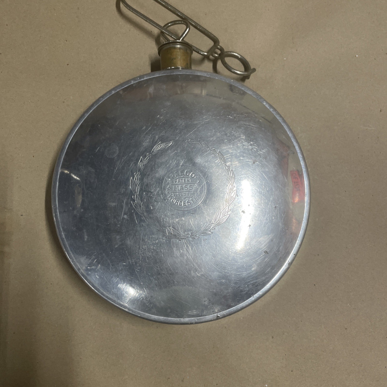 VTG Palco Pressed Aluminum Canteen Worcester, Mass. Patent May 4, 1915 Good Cond