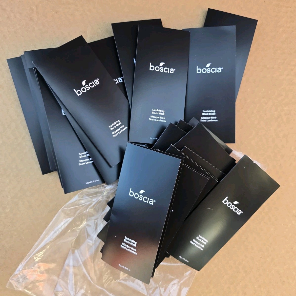 Lot of 25 - Boscia Luminizing Black Charcoal Mask SAMPLE SIZE 0.35oz each - NEW
