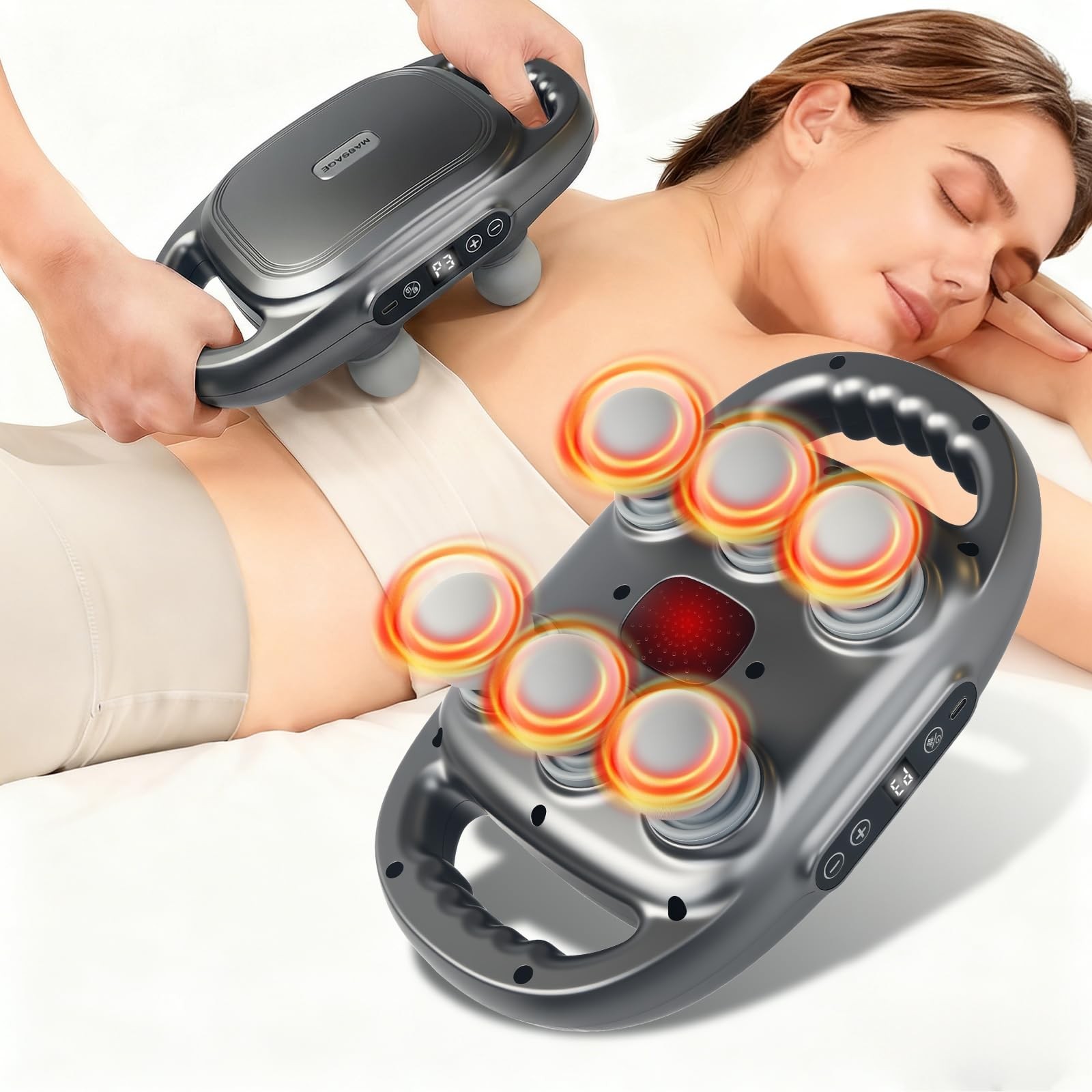 Massage Gun, Deep Tissue Percussion Massager with 9 Intensity Levels for Neck...