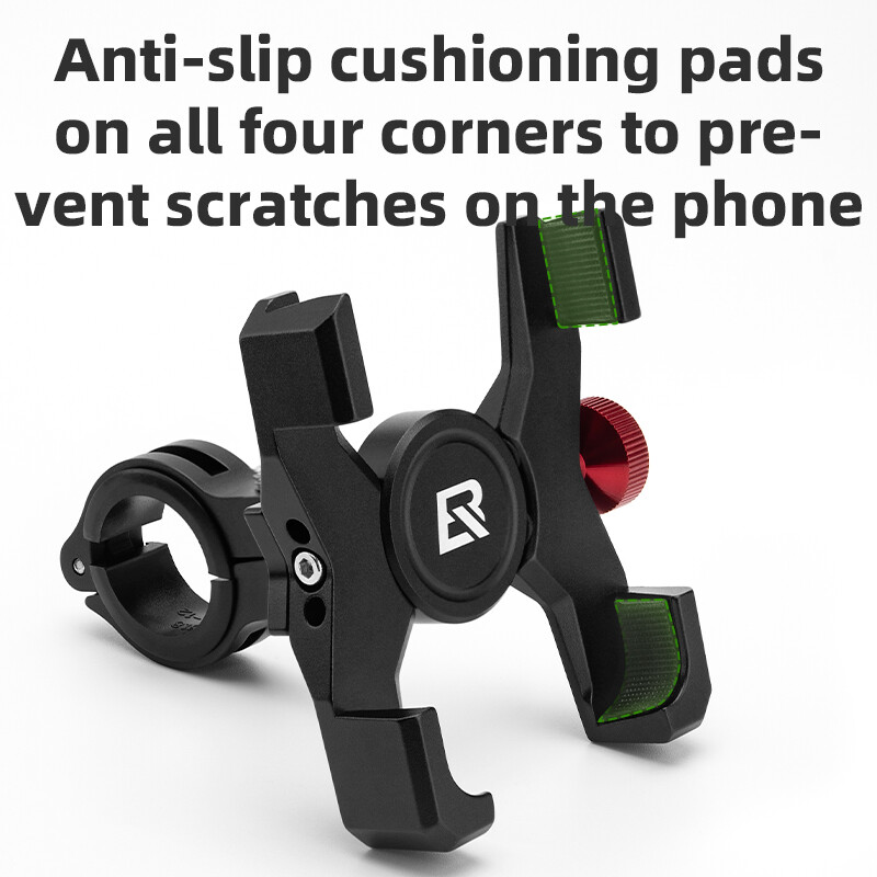 ROCKBROS Bike Phone Mount, Aluminum Motorcycle Cellphone Holder Handlebar Clamp