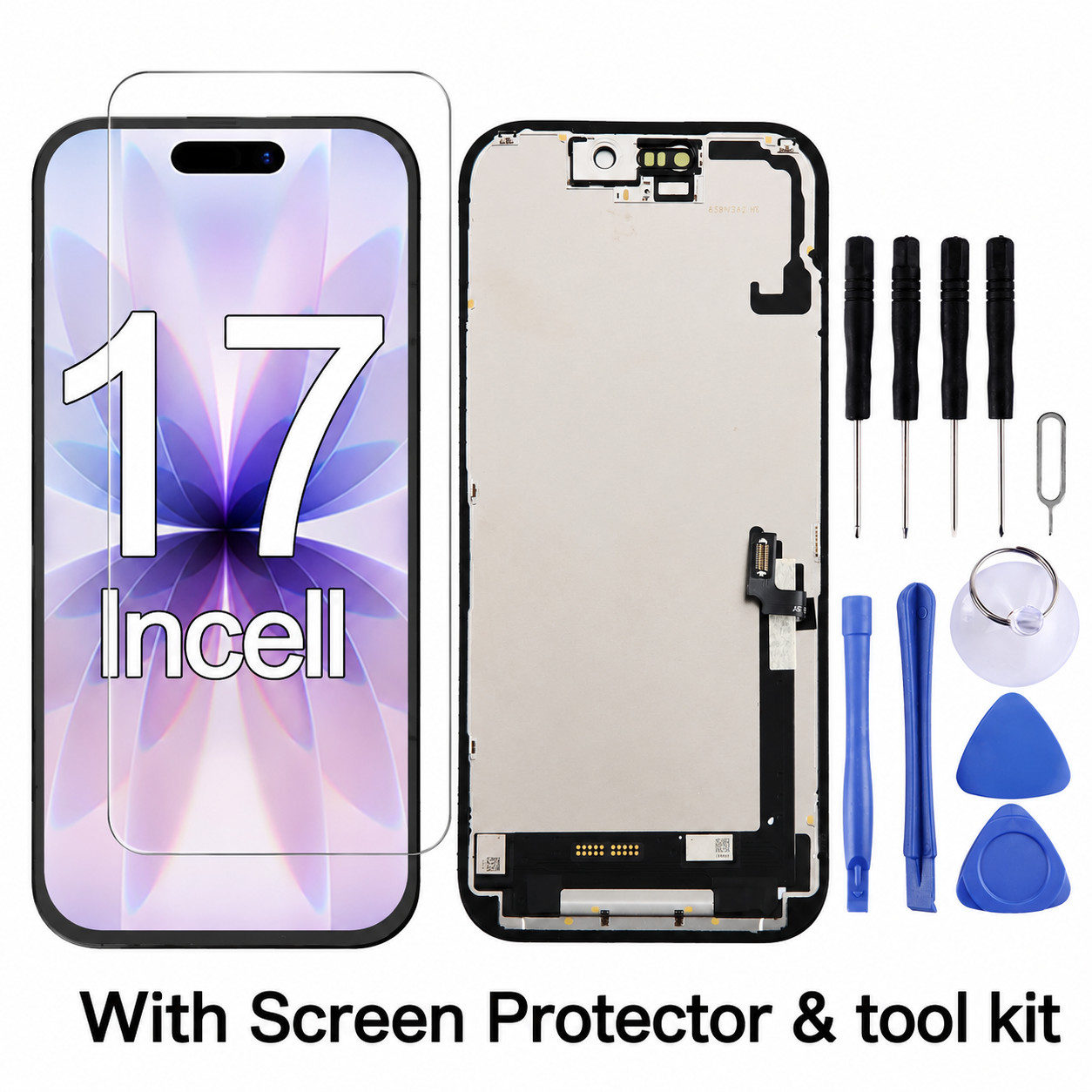 For iPhone 17/17 Pro Max Screen Replacement Incell LCD Touch Display with Tools