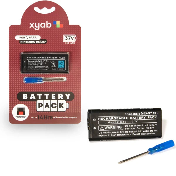 Rechargeable Battery Pack for Nintendo Dsi XL 750 mAH