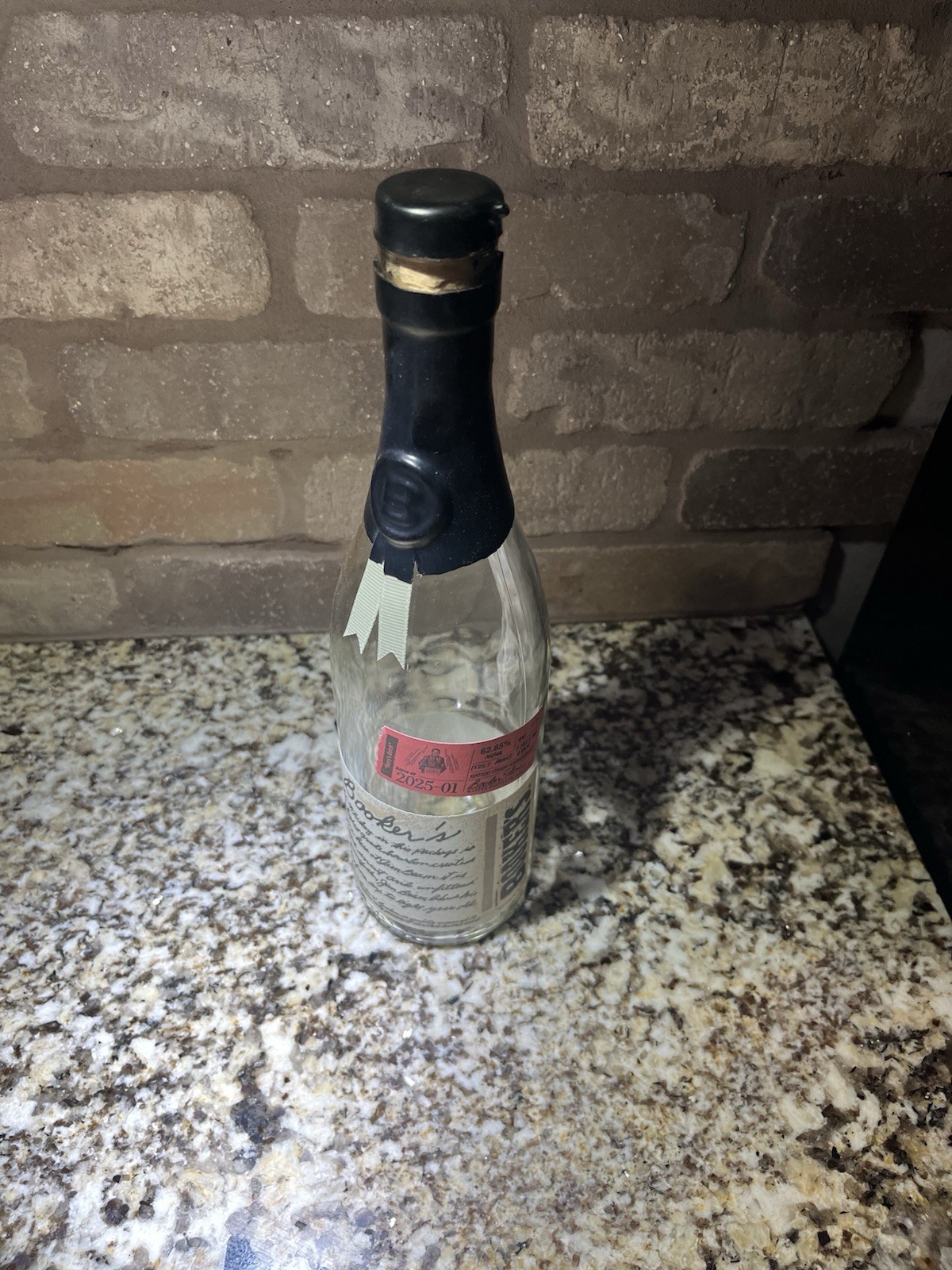 Booker's Uncut & Unfiltered Small Batch Bourbon Whiskey 2025-01 Empty