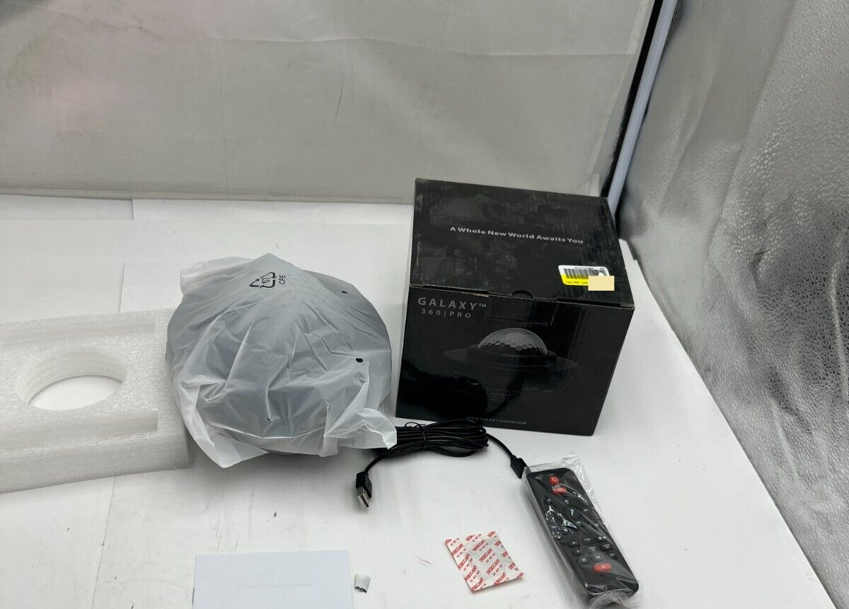 Galaxy 360 Pro Projector Multi-Color Projection Built-In Speaker Bluetooth Black