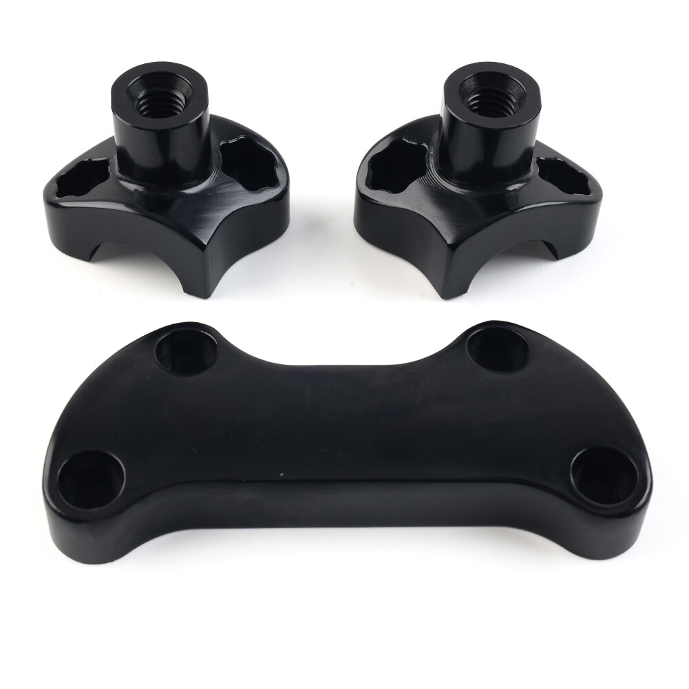 1.7"Handlebar Risers Top Clamp For Harley-Davidson Dyna Street bob Softail Black