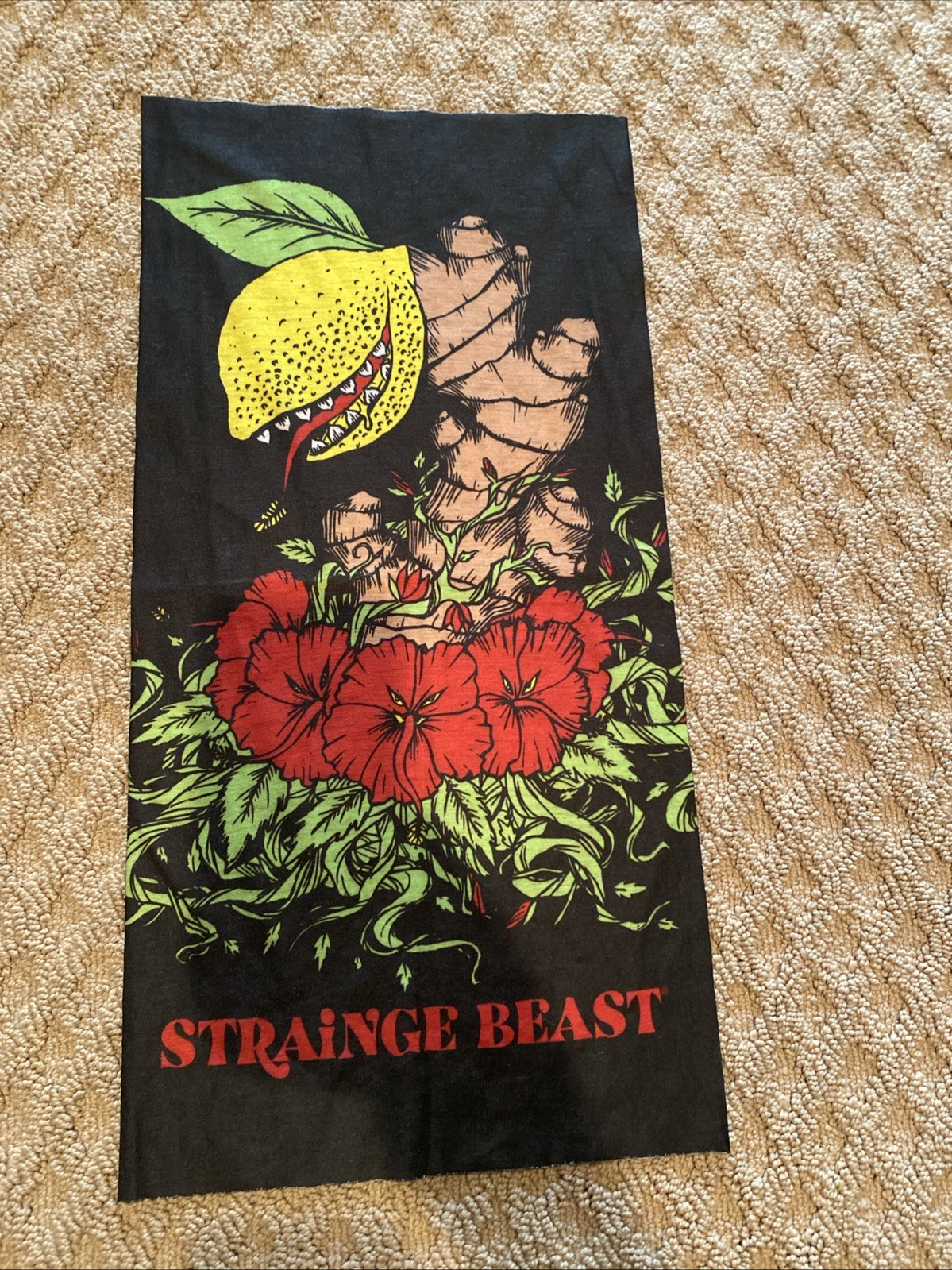 Strainge Beast Kombucha Neck Gaiter Face Cover Brand New One Of A Kind!