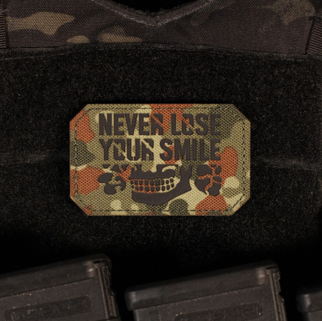 Never Lose Your Smile IR Laser Cut Flecktarn Patch