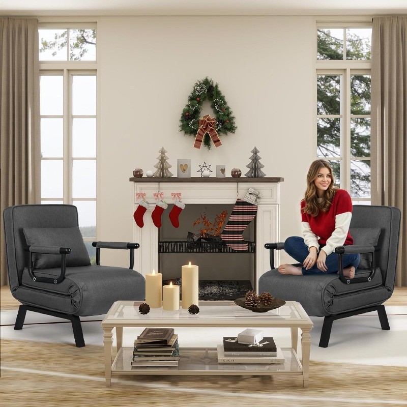 Sleep Chair Bed Comfy Convertible Sleeper Chairs Adults 5 in 1 Folding Sofa Bed