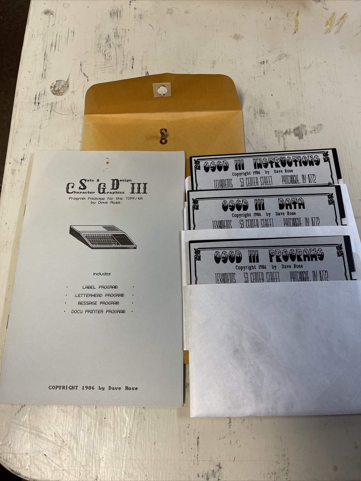 Rare CSGD III Texaments Epson Version New NOS Dave Rose 1986 Ti994a??