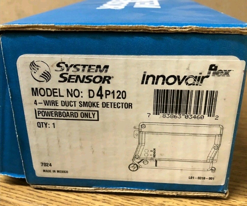 INNOVAIR D4P120 DUCT SMOKE DECTECTOR 4 WIRE PHOTOELECTRIC POWER BOARD ONLY NIB!