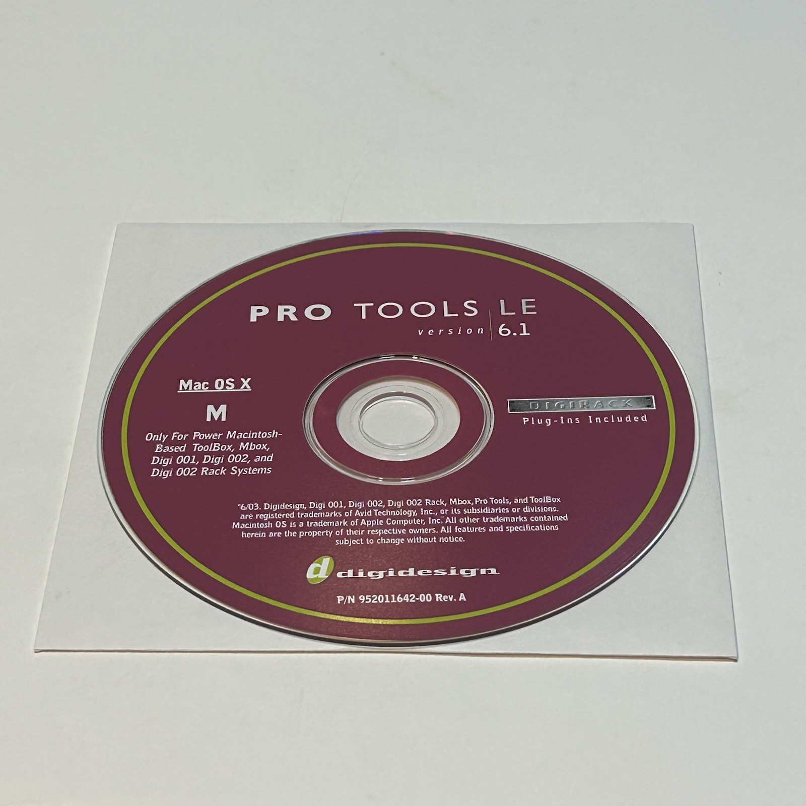 Pro Tools LE 6.1 For Mac +  Plugins