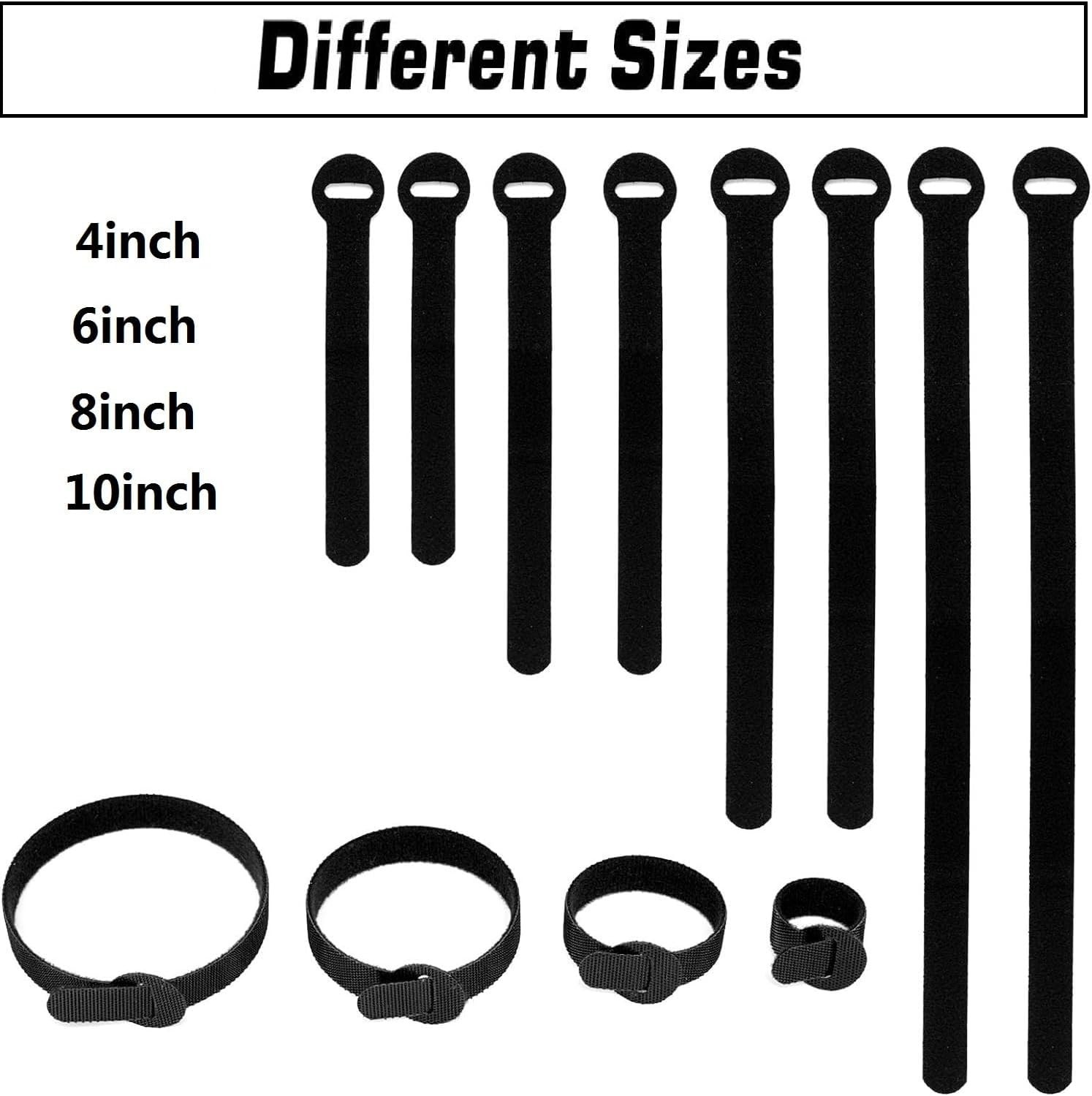 150PCS Multi-Size Reusable Cable Ties for Efficient Cable Management