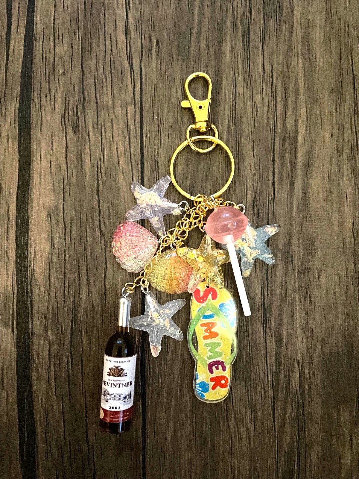 Handmade Love the Summer Gold Bag Charm