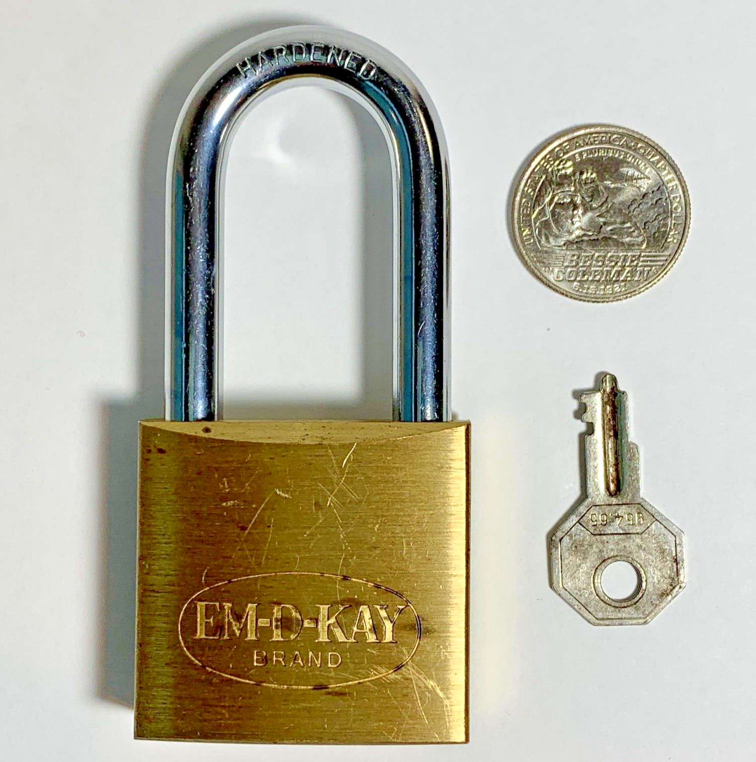 3 Padlocks - 2 Master & 1 EM-D-KAY - All Look & Work Great - Free Priority Mail