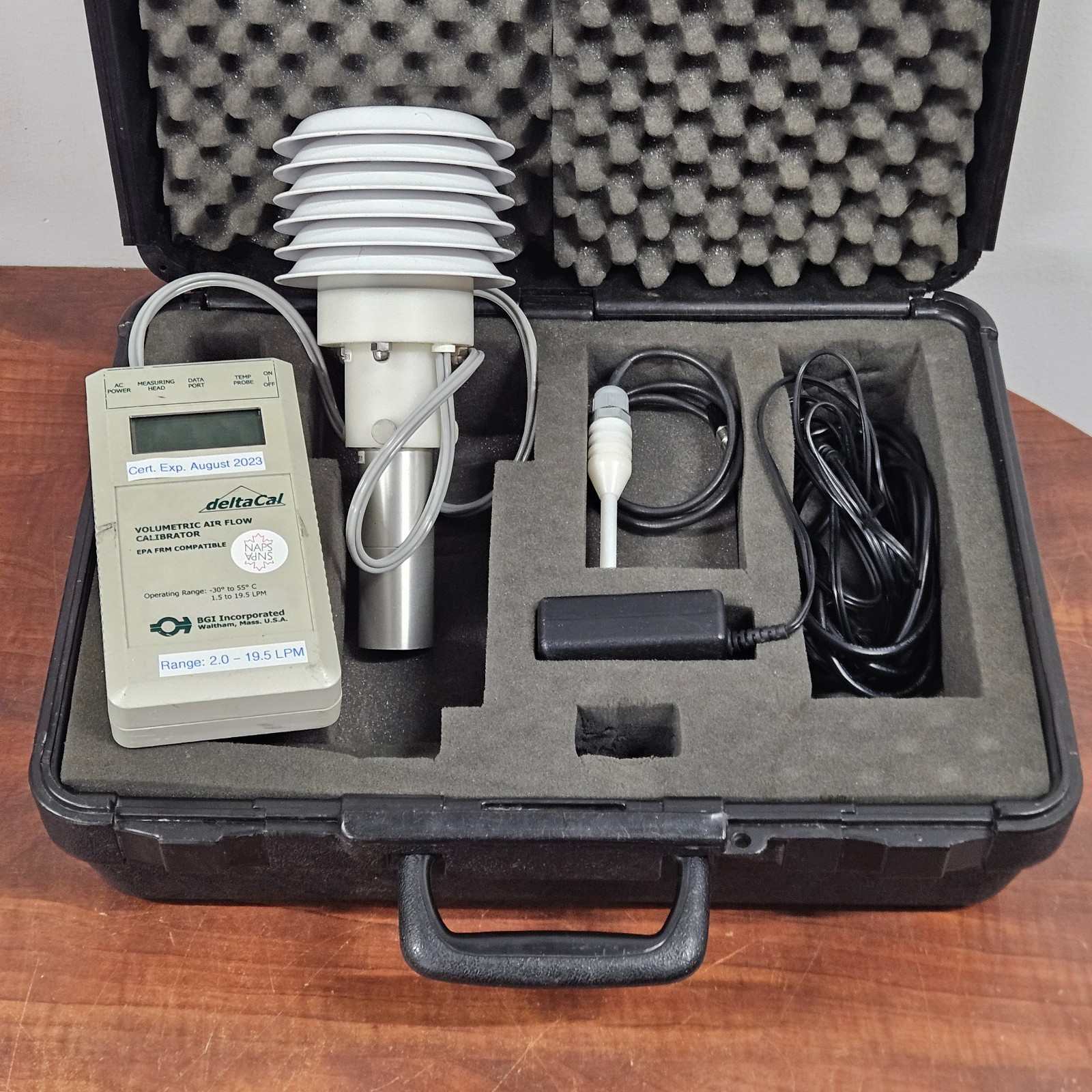 BGI deltaCal Air Calibrator 2.0–19.5 LPM w/ Temp Probe & PSU – EPA FRM
