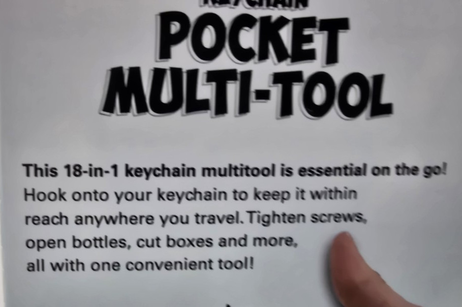 NEW Keychain Pocket Multi-Tool 18 Tools in One-Compact Premier Finds- Keyring