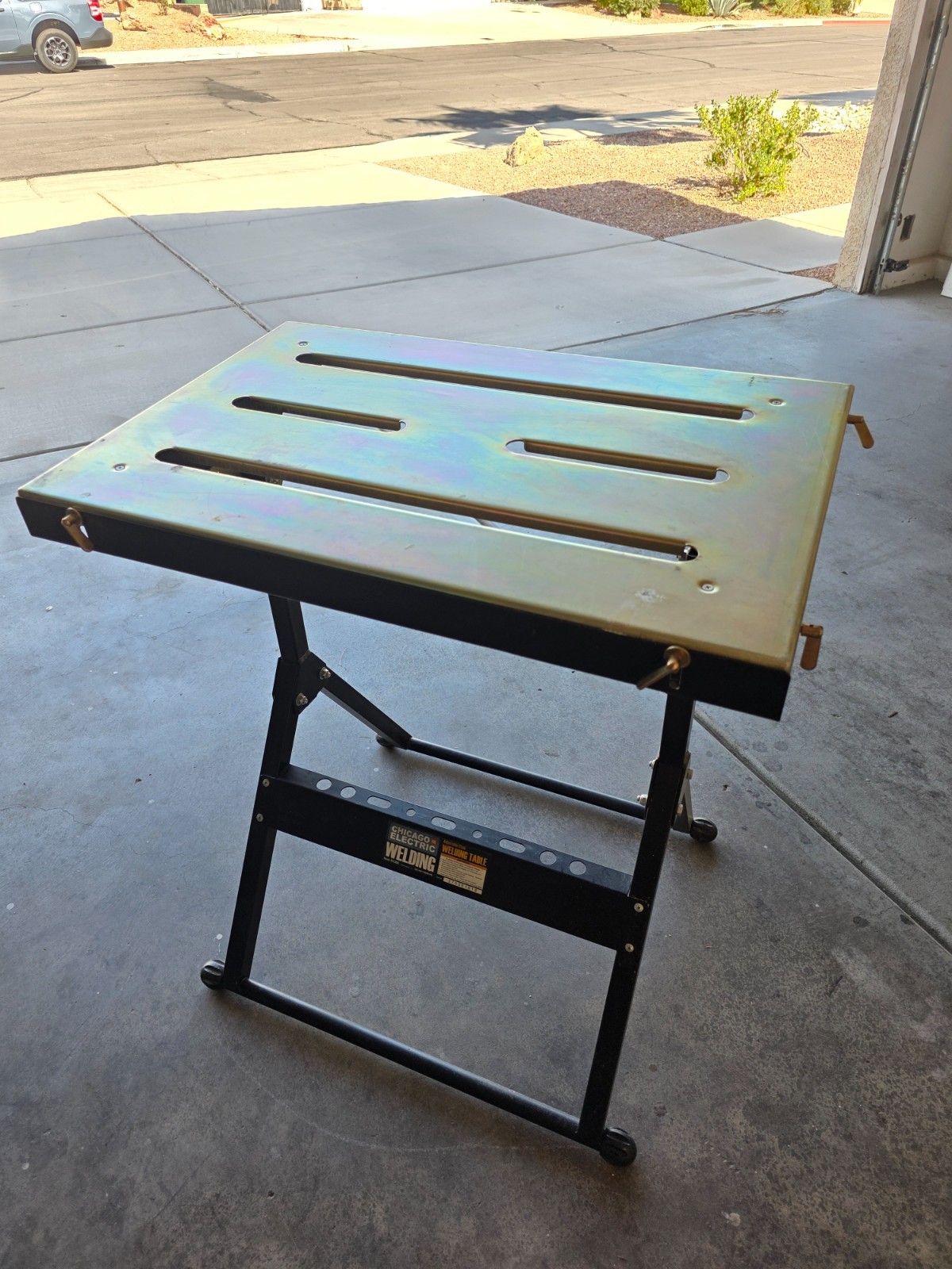 Chicago Electric Adjustable Steel Welding Table item 61369 serial 370061616