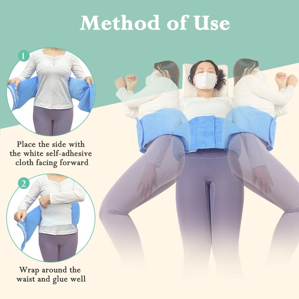 KAVIL Lumbar Support Pillow for Sleeping Lower Back Sciatic Nerve Pain Blue