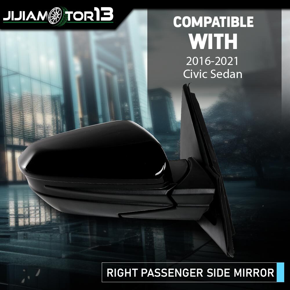 Fit For 16-21 Honda Civic LX DX Passenger Side Power Manual Folding Power Mirror