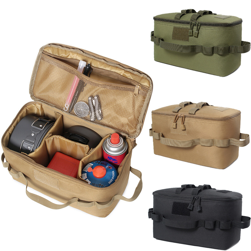 Camping Storage Bags Tote Cookware Organizer Trunk Organizer with Shoulder Strap