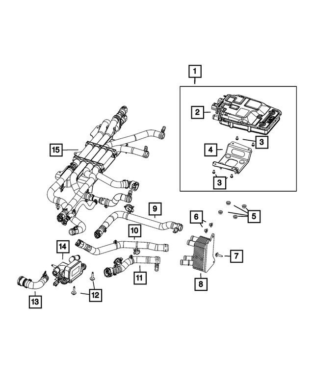 Genuine Mopar Chiller Heat Exchanger 68237838aa