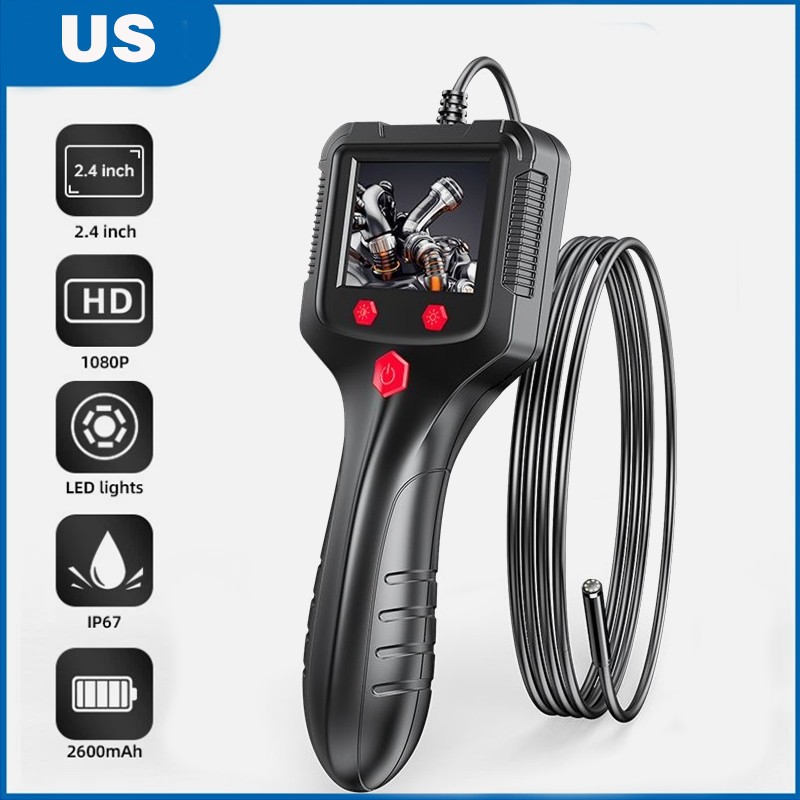 1080P HD LED Handheld Industrial Endoscope 8mm Borescope Snake Camera Inspection