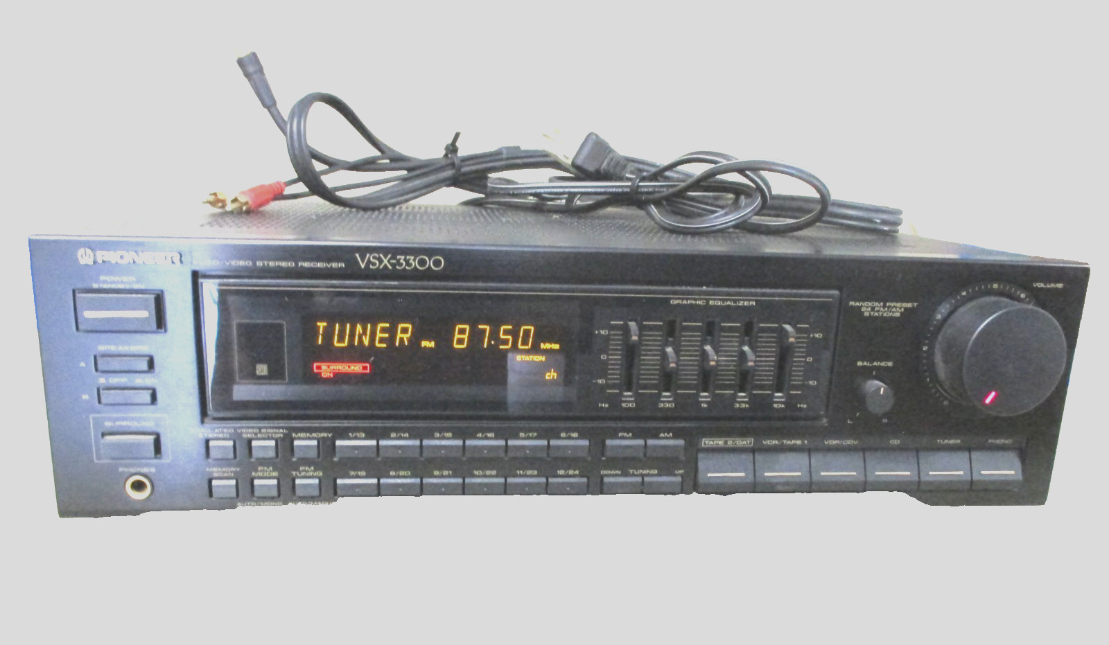 PIONEER AUDIO/VIDEO STEREO RECIEVER VSX3300 W/CORDS TESTED WORK