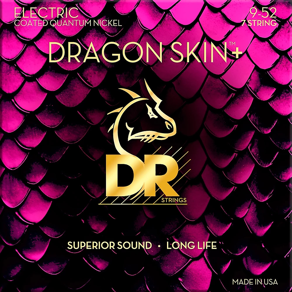 DR Strings Dragon Skin+ Coated 7-String Nickel Electric Guitar Strings 9 - 52