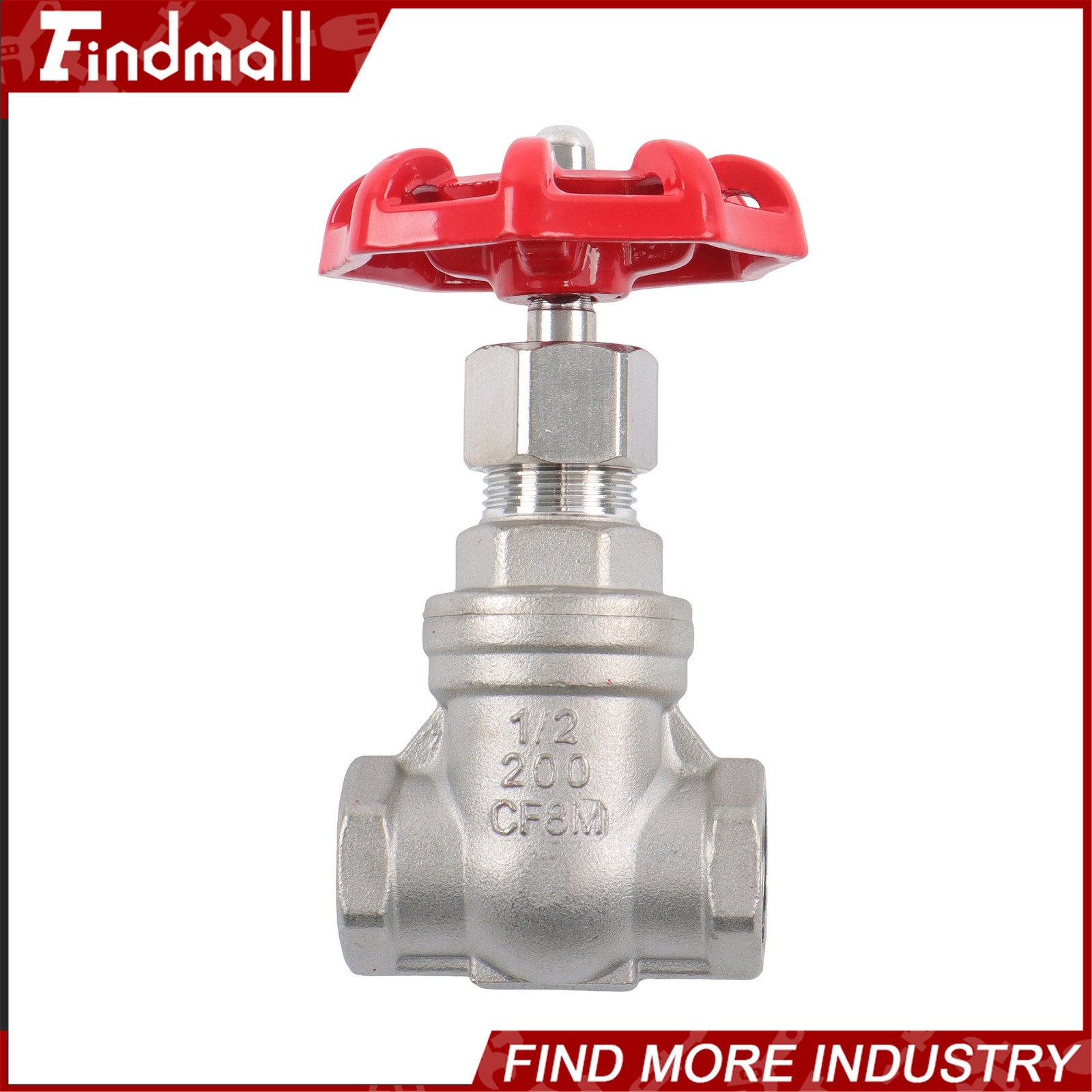 Findmall Gate Valve - 1/2" NPT Stainless Steel Female X Female Thread