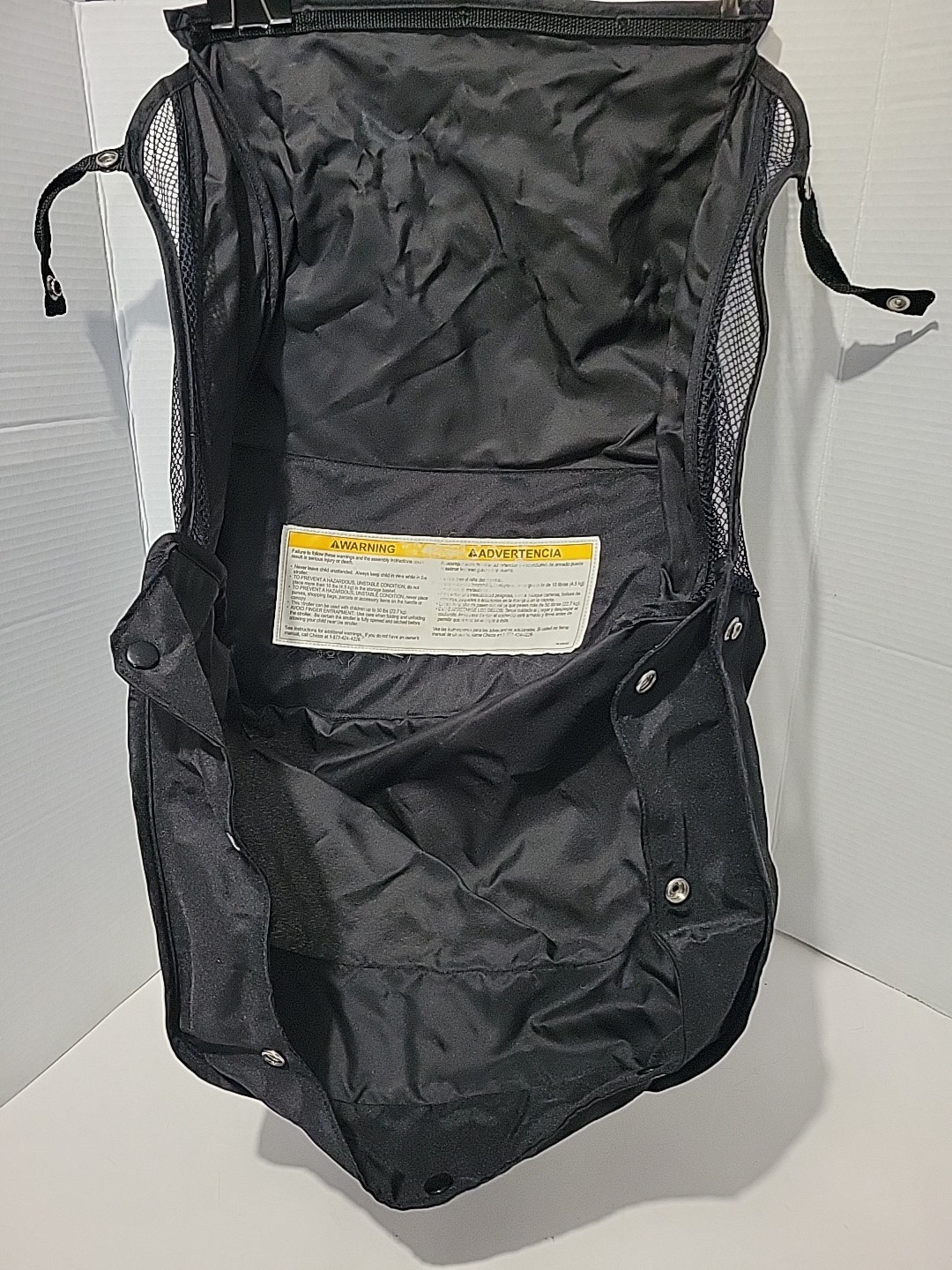 Chicco Bravo 30 TS #10840 Single Stroller Storage Basket Organizer Bag Black