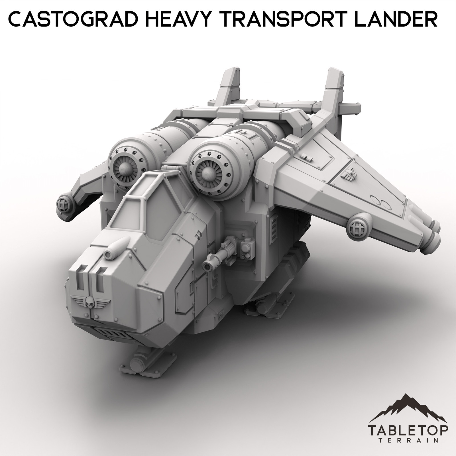 Castograd Heavy Transport Lander - Grimdark Gothic Wargaming Tabletop