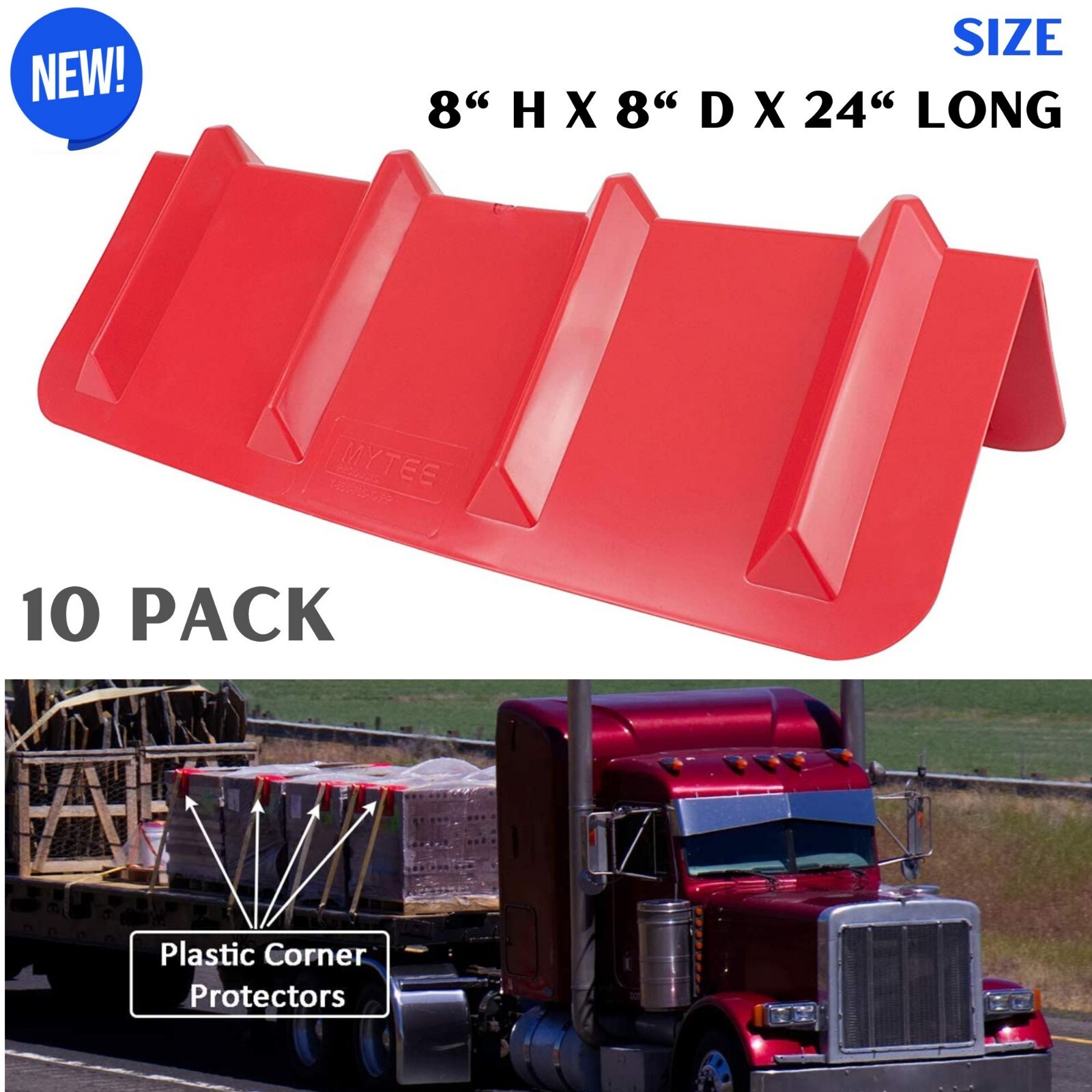 Large V Corner Edge Protectors for Tie Down Straps Guard Flatbed Cargo Shipping
