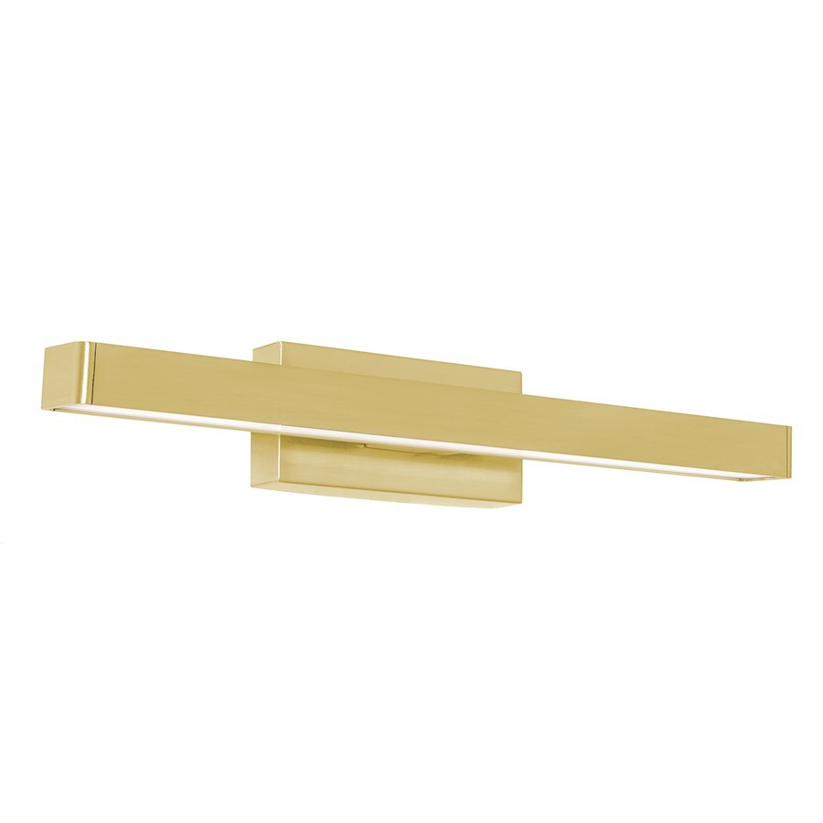 AFX Lighting Brock 2LT 18'' LED Vanity, Satin Brass/White - BRCV1803LAJUDSB