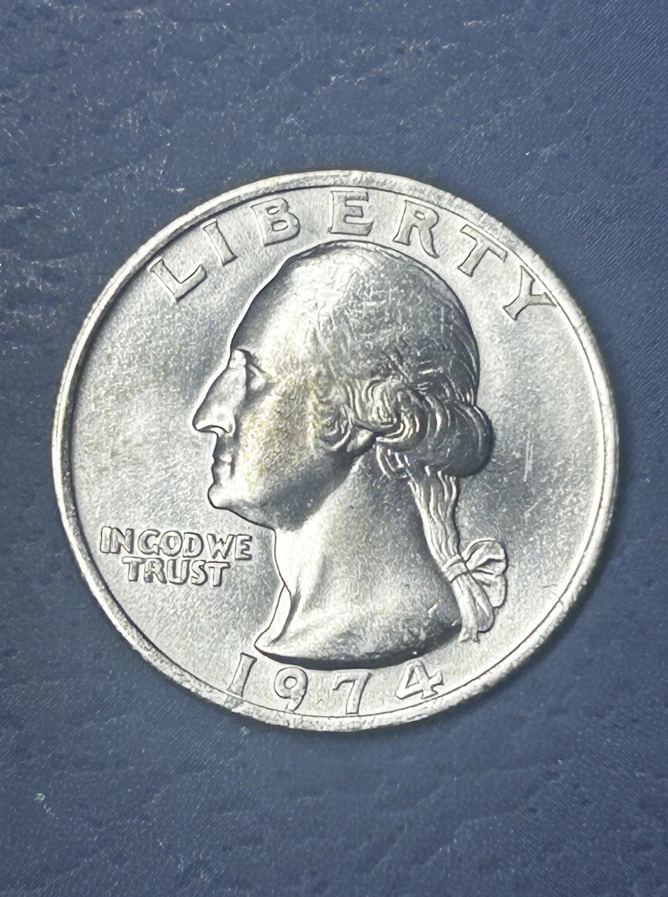 1974 Washington Quarter Brilliant Uncirculated Full Feathers Mint State #J38