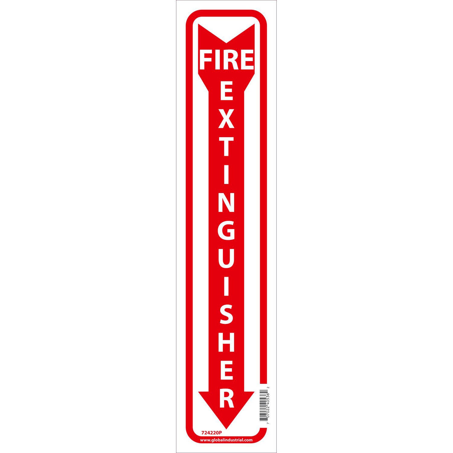 Fire Extinguisher Sign 18x4 Pressure Sensitive Vinyl