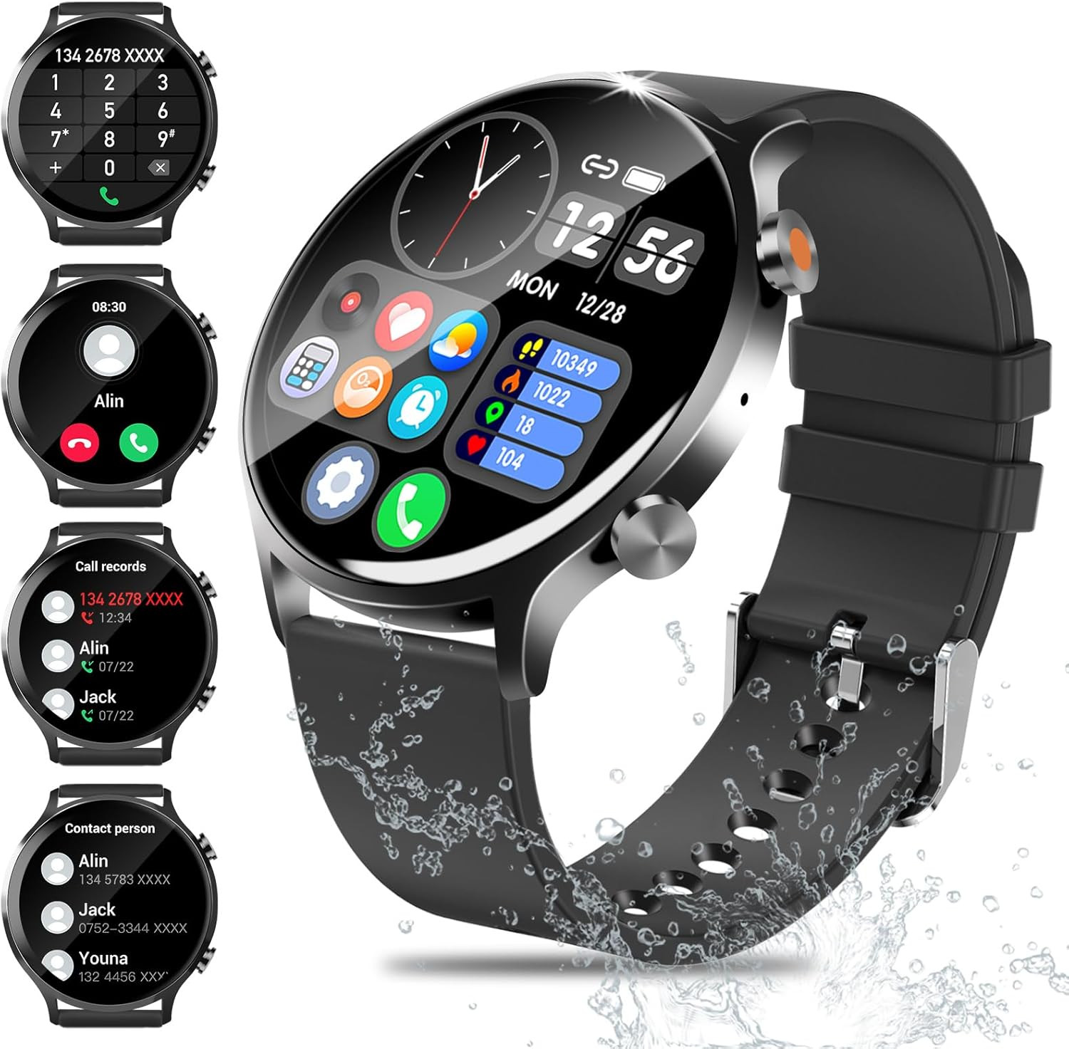 Smart Watch for Men Women,1.39" HD Fitness Watch, IP68 Waterproof Watch with Hea