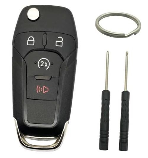 Key Fob Shell Case Replacement Fits for 2015-2022 Ford F150 Bronco 4 Buttons A