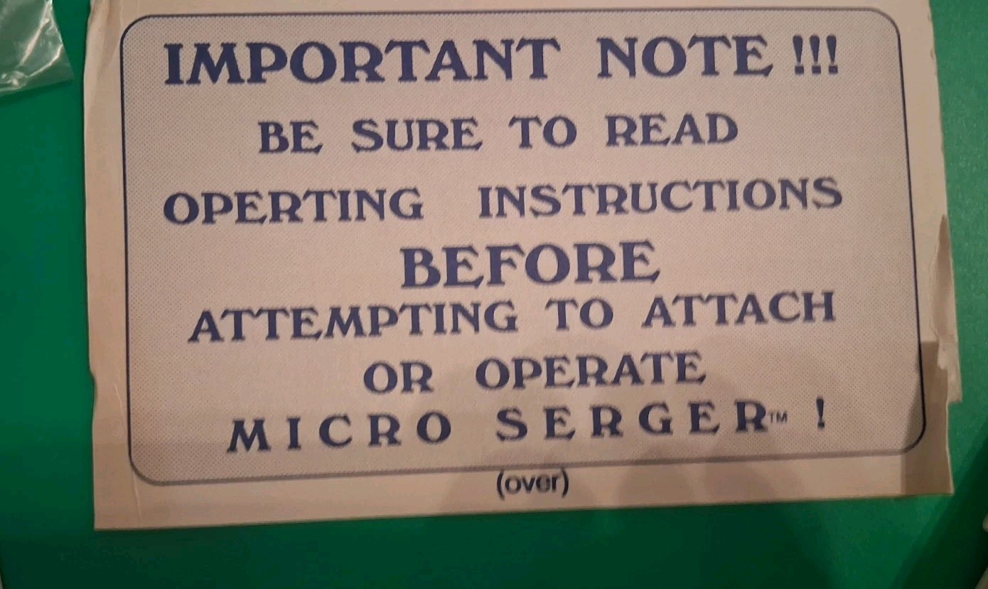 Micro Serger For Sewing Machines, Cutting Attachment + Sew + Overcast