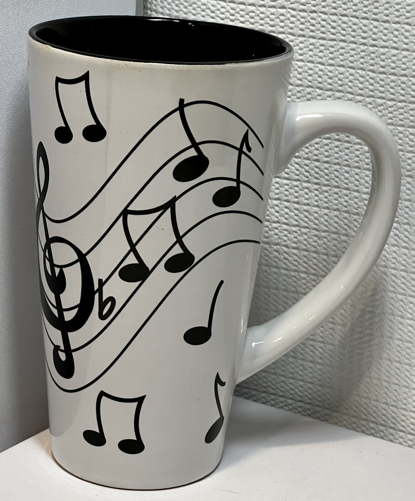 Burton + Burton Jazz It Up Musical Notes Mug 6”T 16 oz Excellent Used Condition