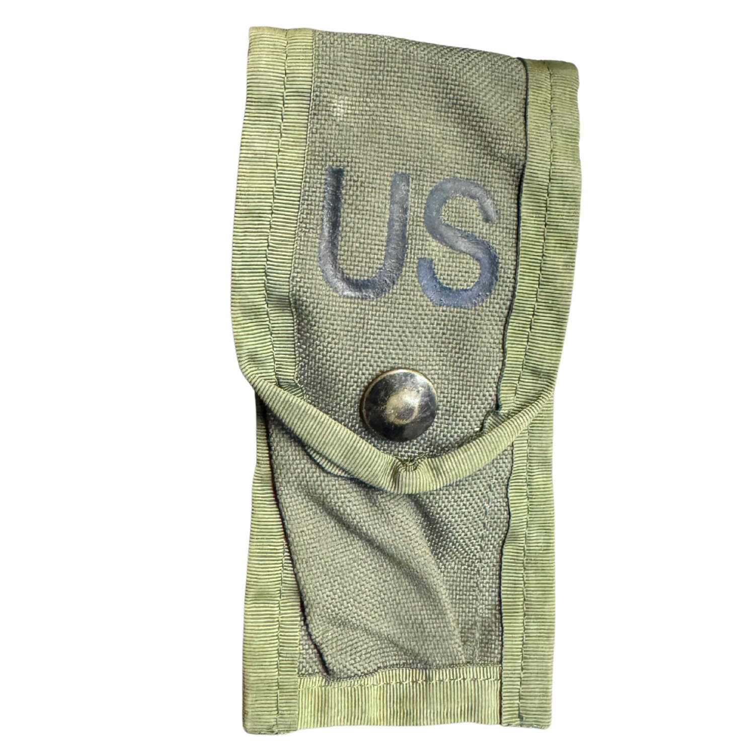 Olive Drab Nylon 9mm Pocket Ammo Pouch – Used Serviceable  *mocinc.1982*
