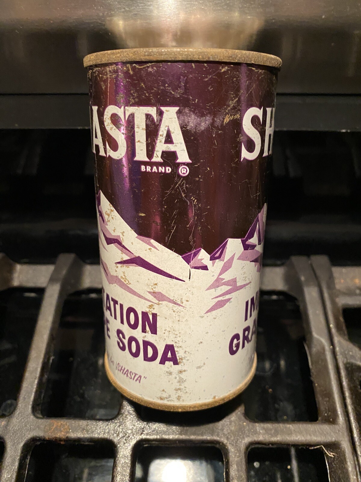 Shasta IMITATION GRAPE 🍇 Soda 🥤 Flat Top Very Nice Example