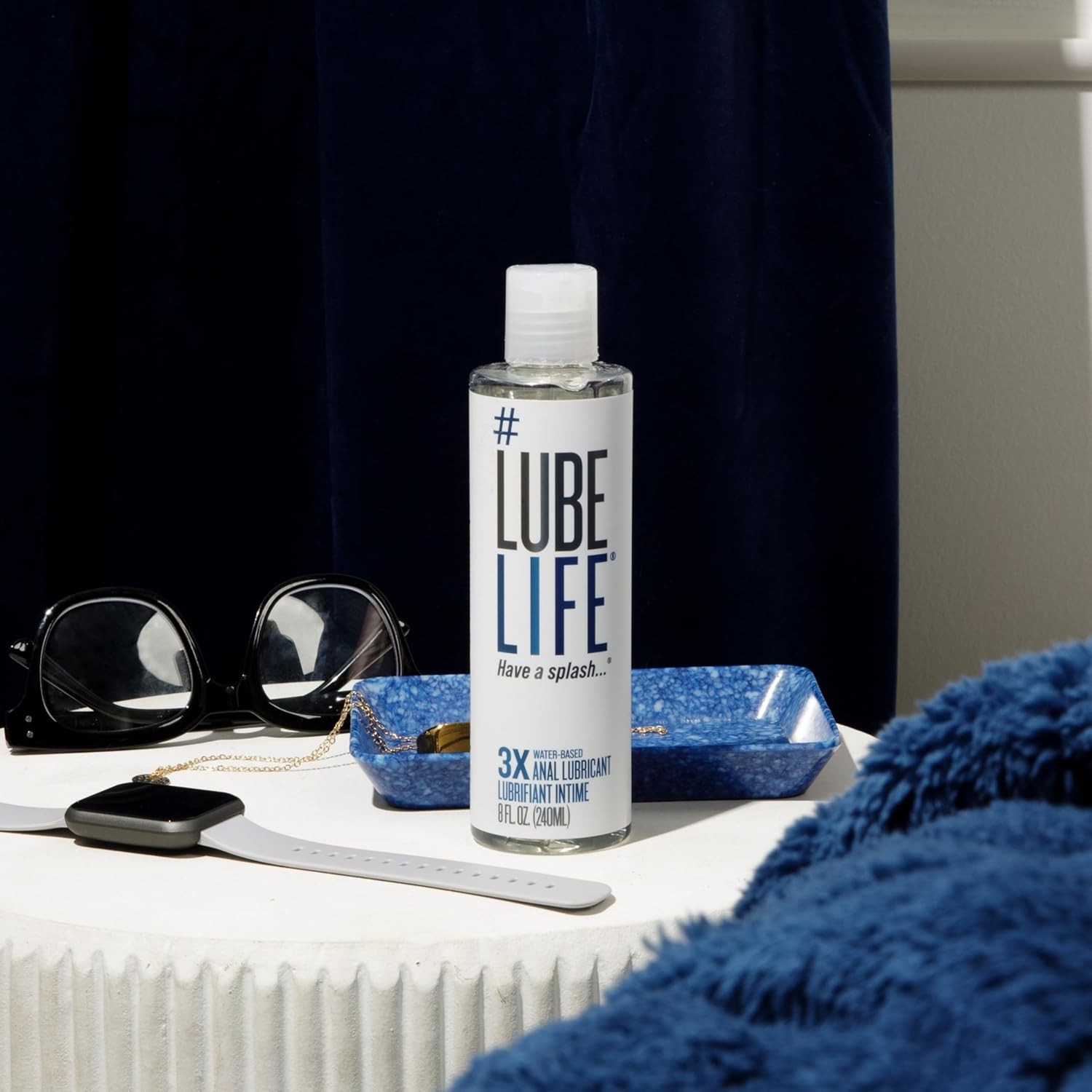 LubeLife 3X Extra Thick Water-Based Personal Lubricant 8oz Non-Sticky Toy & Cond